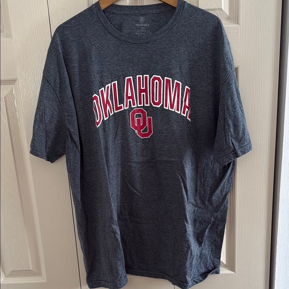 Gray Oklahoma Short Sleeve Tee with Logo